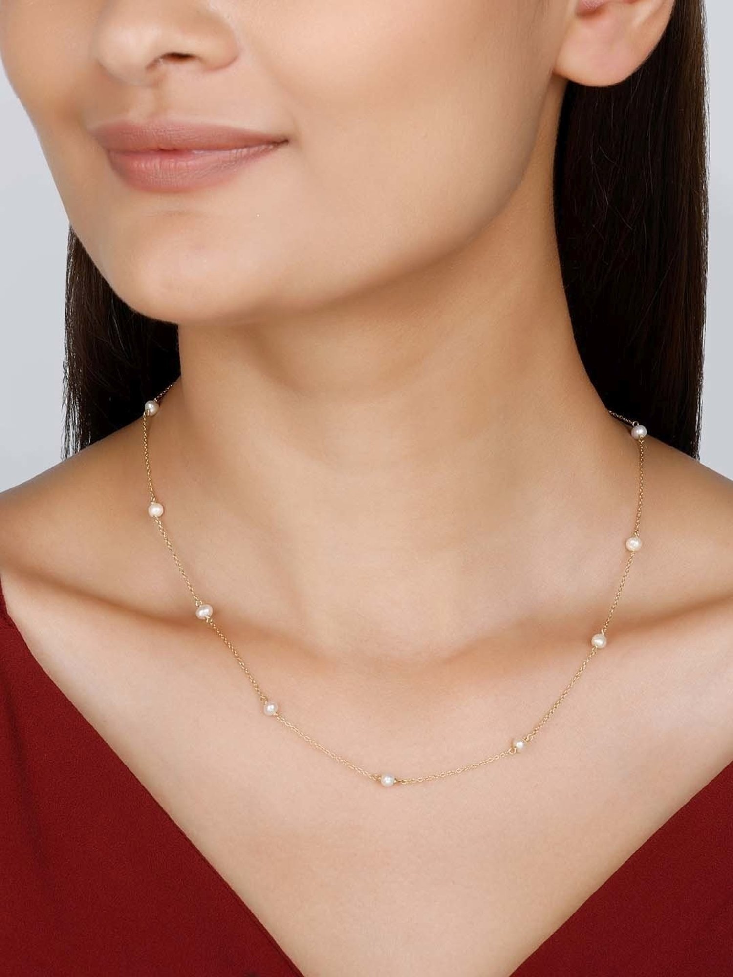 Ornate Jewels 92.5 Sterling Silver Red Ruby Necklace for Women