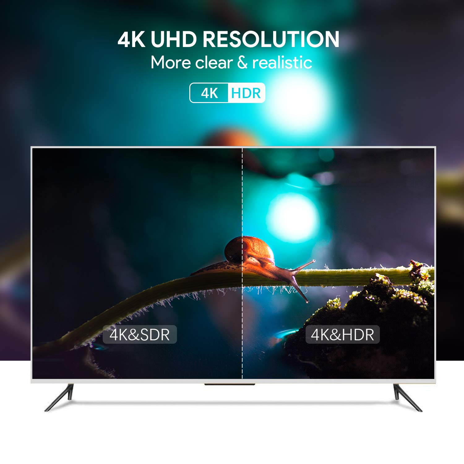 LUOM Fiber HDMI Cable 4K60HZ HDR 1M/2M/3M/5M/10/20/30/50M Light Speed HDMI2.0b Cable, Supports 18.2 Gbps, ARC, HDR, HDCP2.2, 4:4:4/4:2:2/4:2:0, Ultra Slim and Flexible HDMI Optic Cable with, 2M/6.5ft