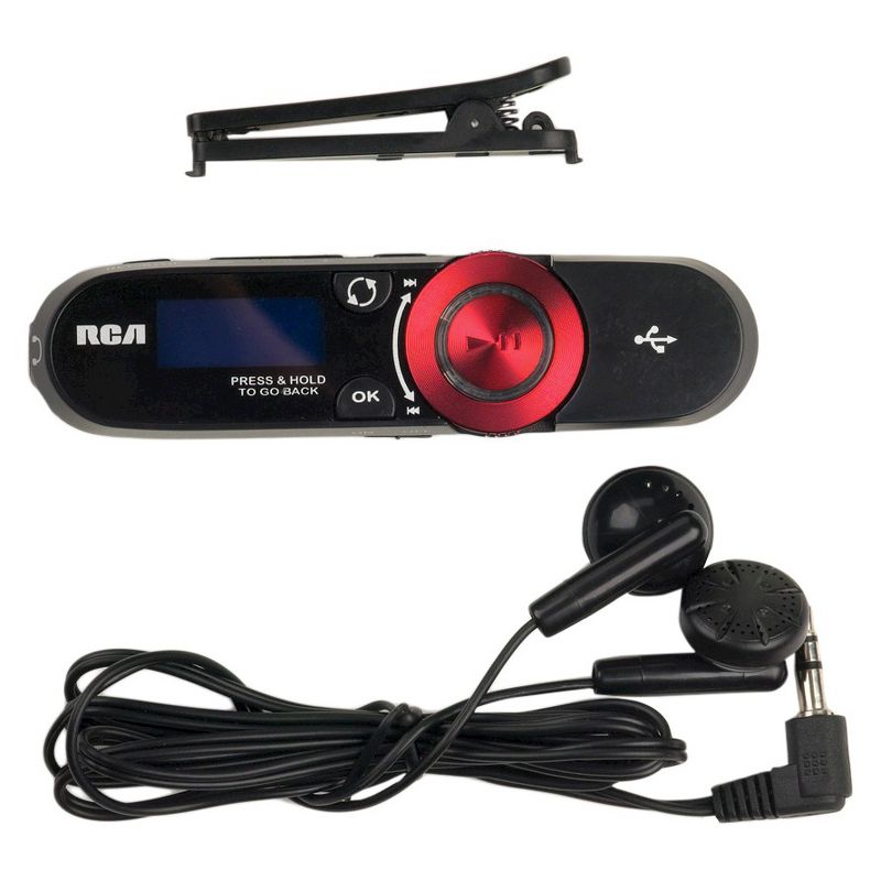 RCA 4 GB MP3 Player with Built-in USB and Removable Sport Clip