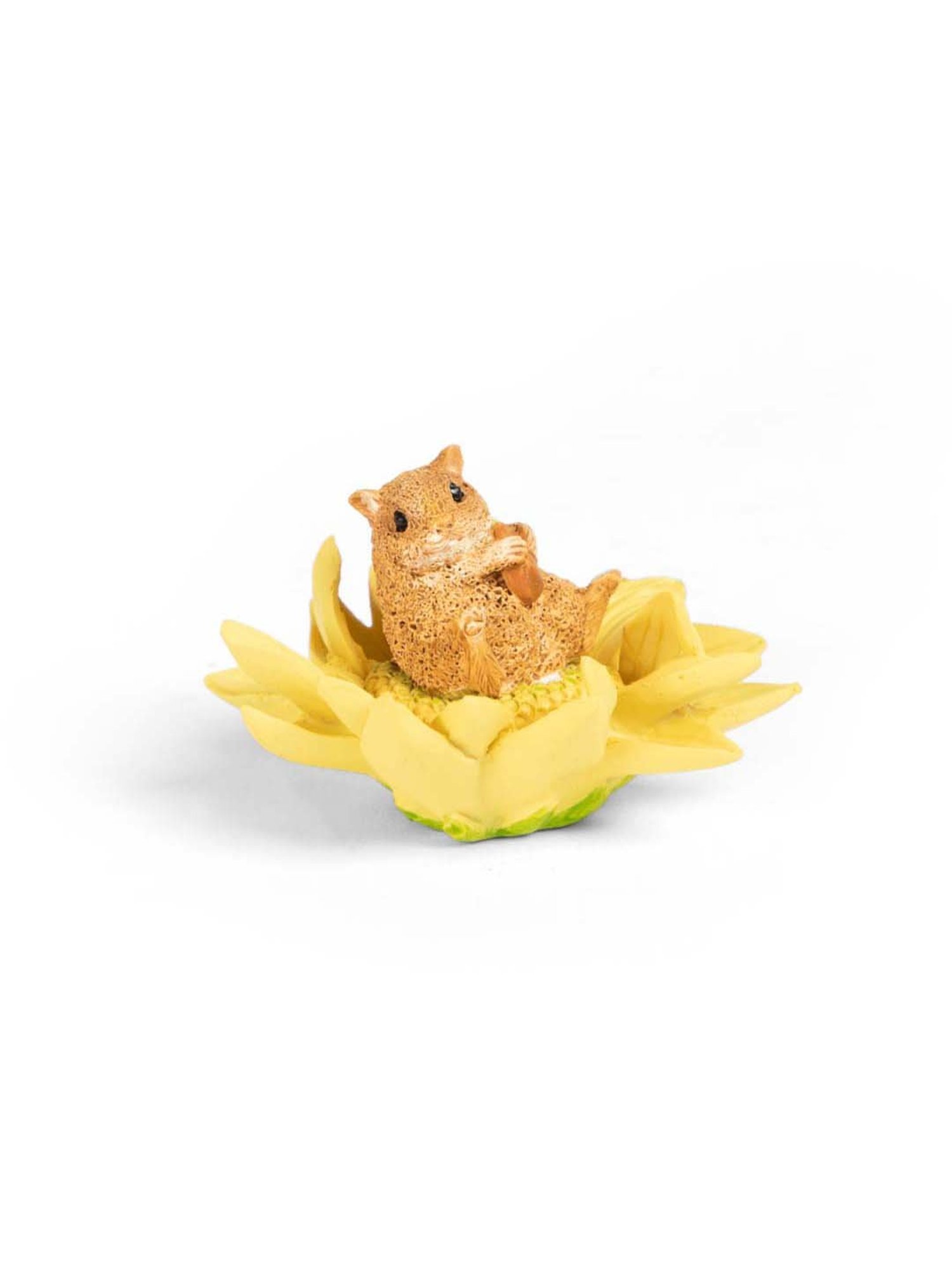 Home4U Brown & Yellow Polyresin 5 cm Fetcher Mouse Showpiece - Set of 1