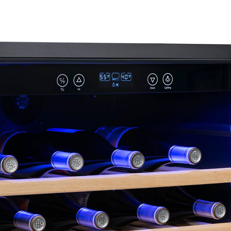 NewAir 52 Bottle Built-In Compressor Wine Cooler - Stainless Steel AWR-520SB
