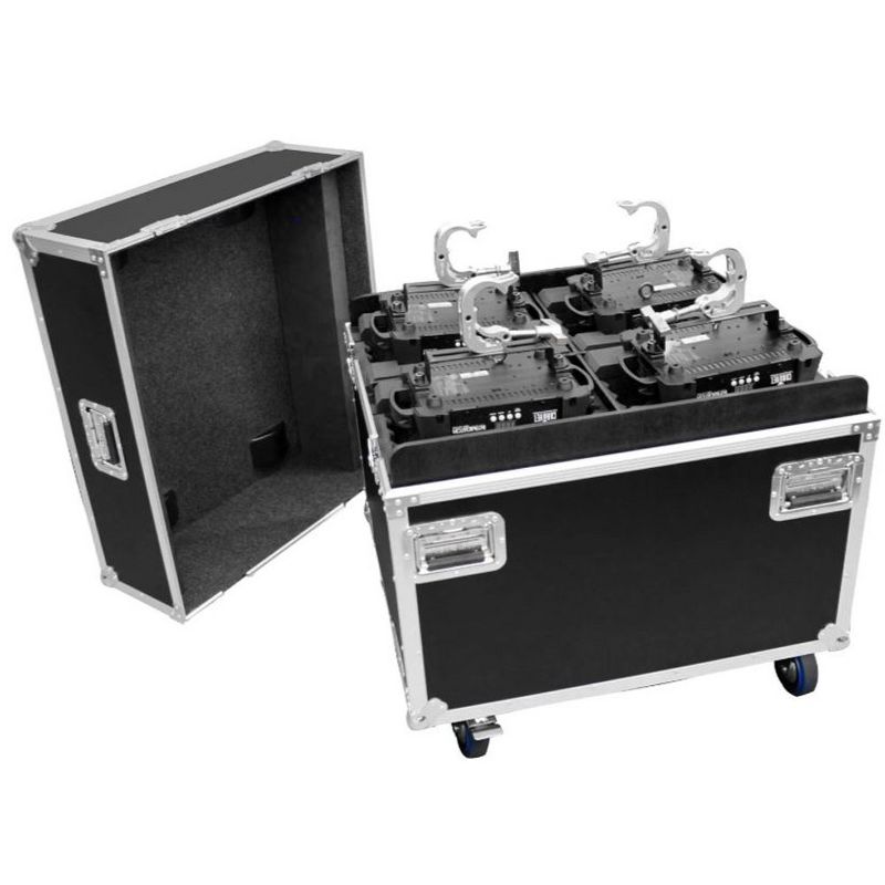 Odyssey FZCHINT350X4W Foam Interior Quad Chauvet Intimidator Beam Moving Head Light Case with Wheels and Brakes