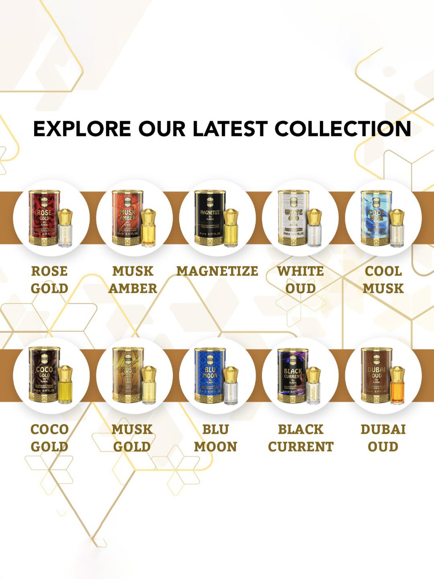 Ajmal Cool Musk Concentrated Perfume for Unisex  - 5 ml