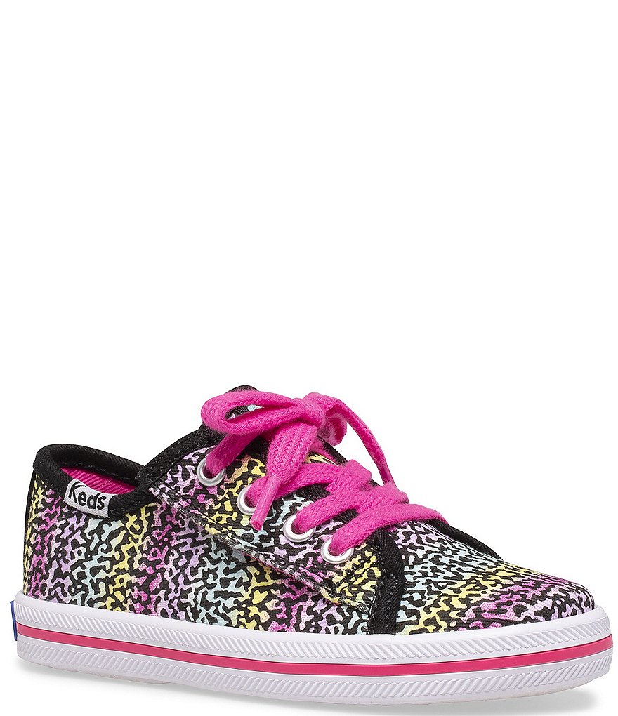 Keds Girls' Kickstart Jr Notebook Print Rainbow Sneakers (Infant)
