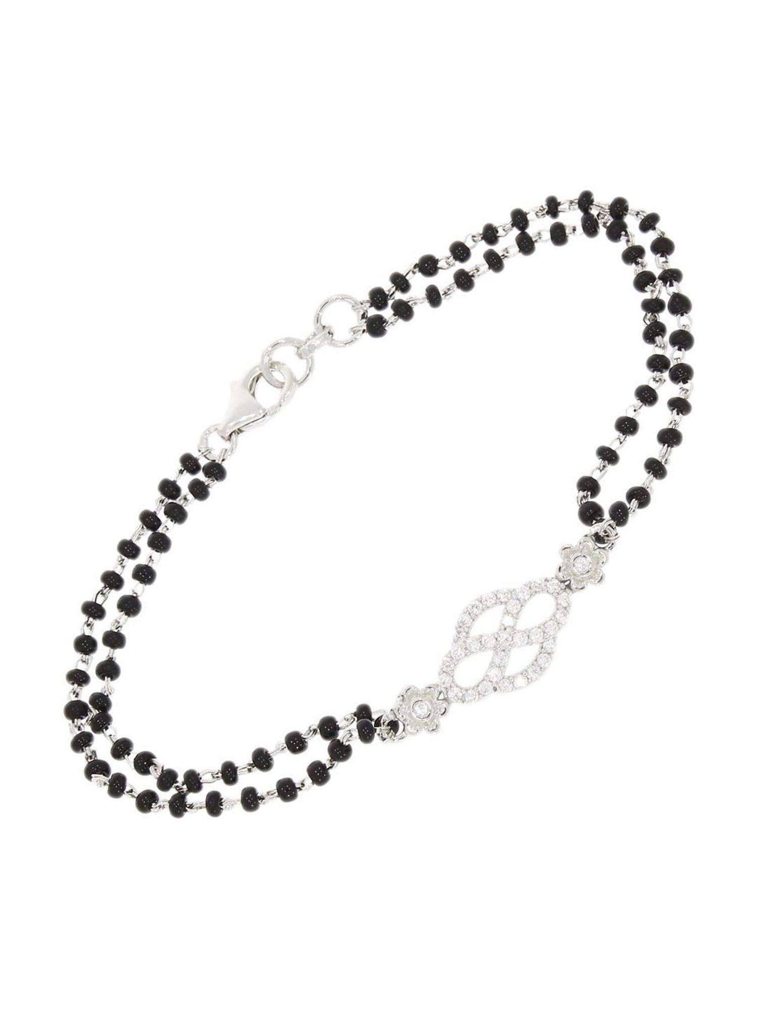 Anayra 92.5 Sterling Silver Mangalsutra Bracelet for Women