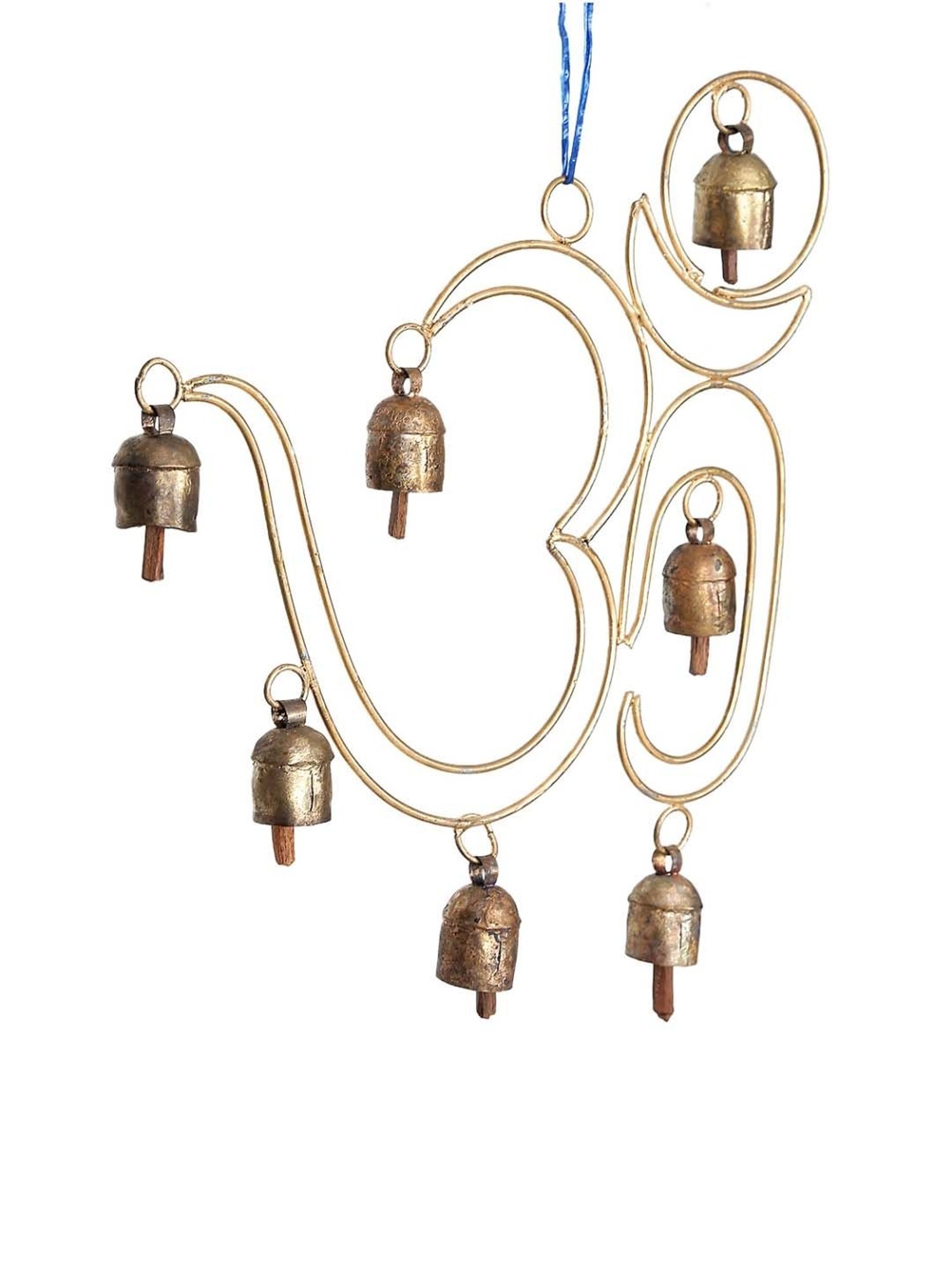 Unravel India Golden Copper Windchime - Set of 1
