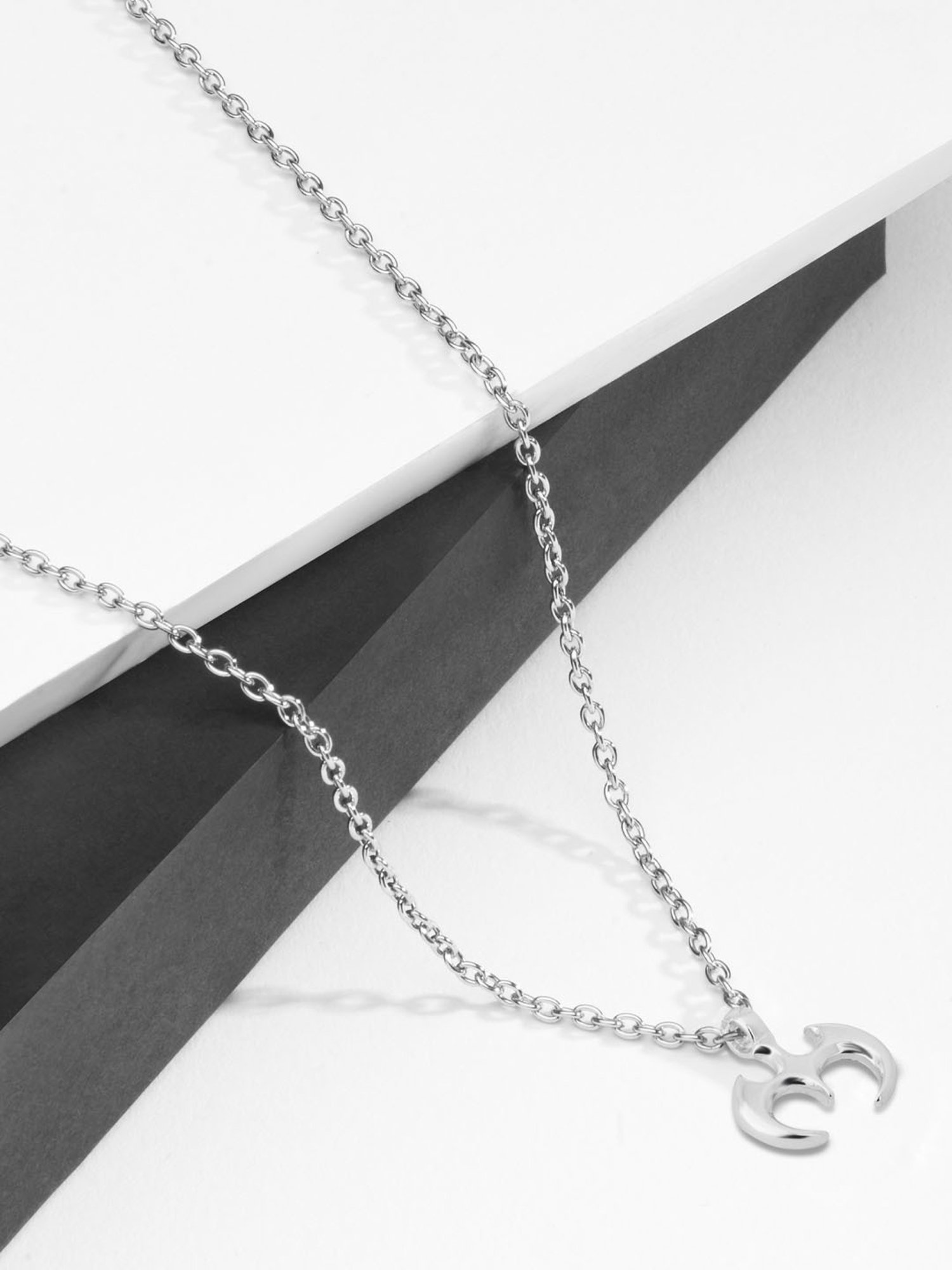 The Bro Code Silver-Plated Bat Man Pendant Necklace for Men