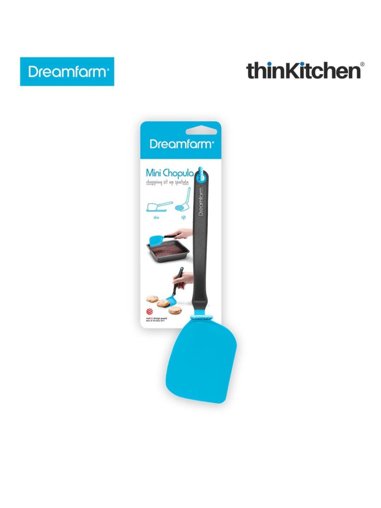 Dreamfarm Blue Nylon Mini Chopula Super Flexible Chopping Sit Up Spatula