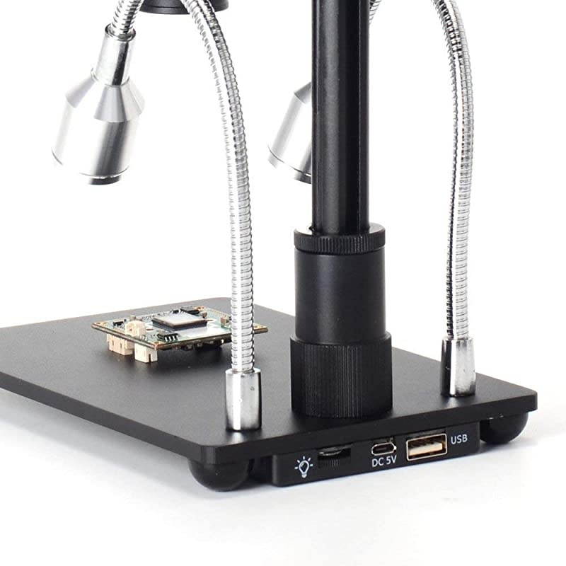16MP HDMI 1920x1080P Resolution Digital HD Microscope Camera 5X- 300X Magnification Optical Lens Bracket with Illumination Portable