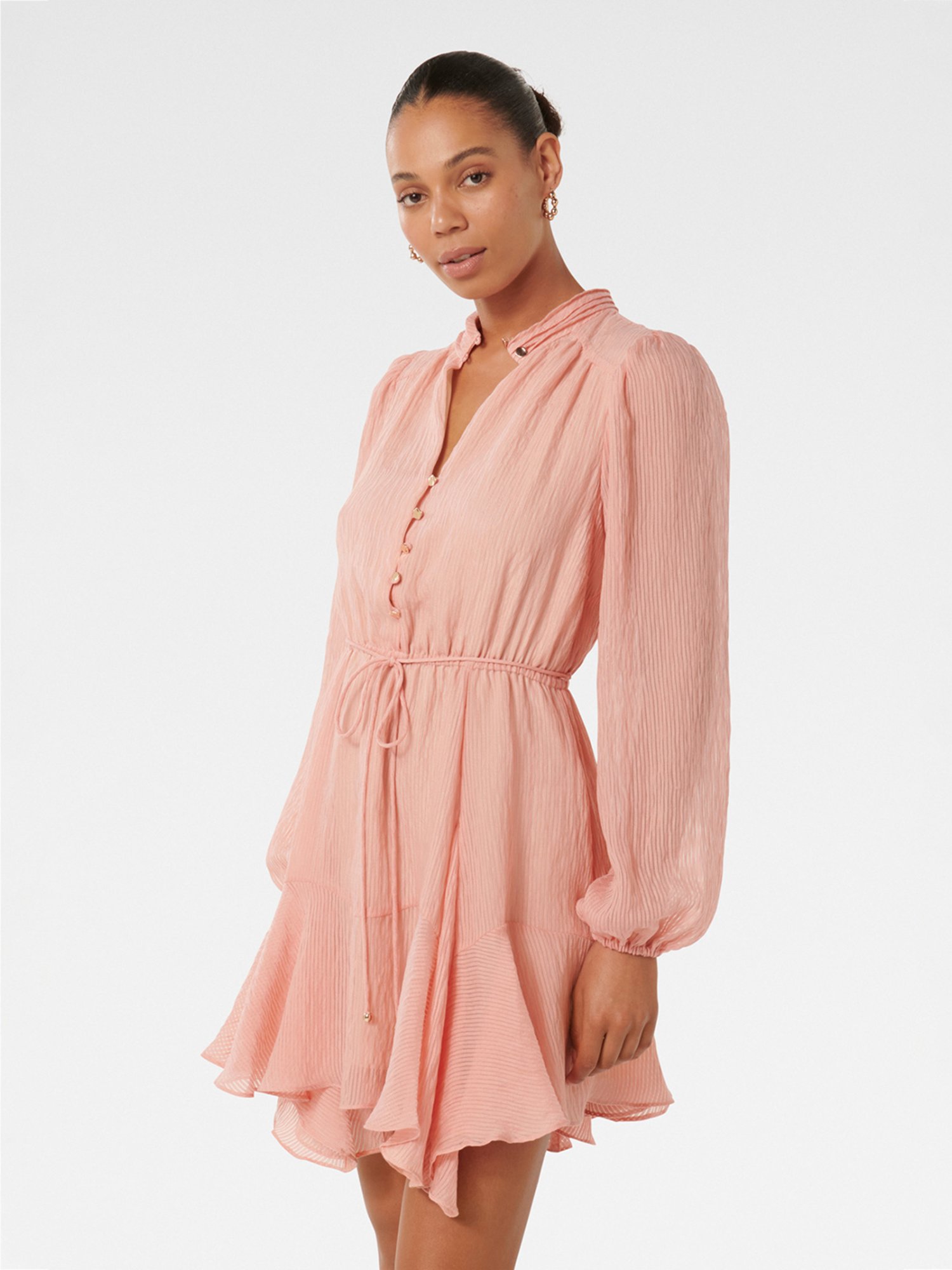 Forever New Cathee Long Sleeve Asymmetrical A Line Dress