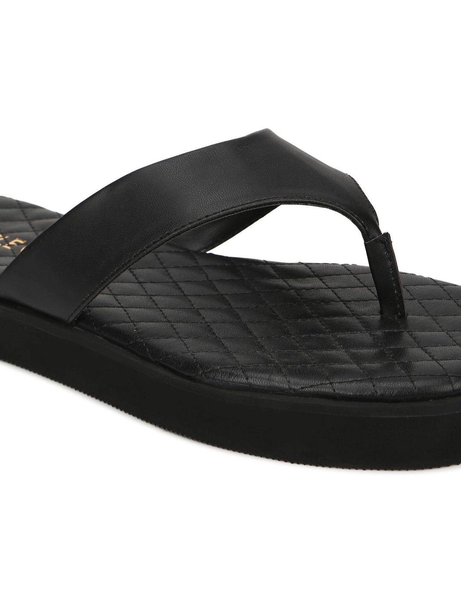 Truffle Girl by Truffle Collection Women's Black Thong Sandals