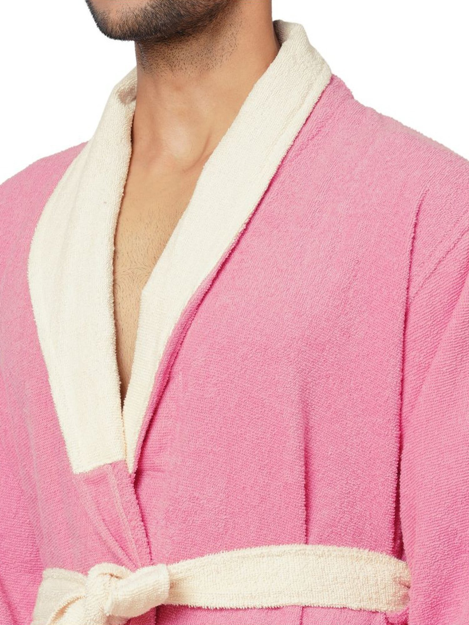 Spaces Cloudz Solid Pink Cotton Bathrobes