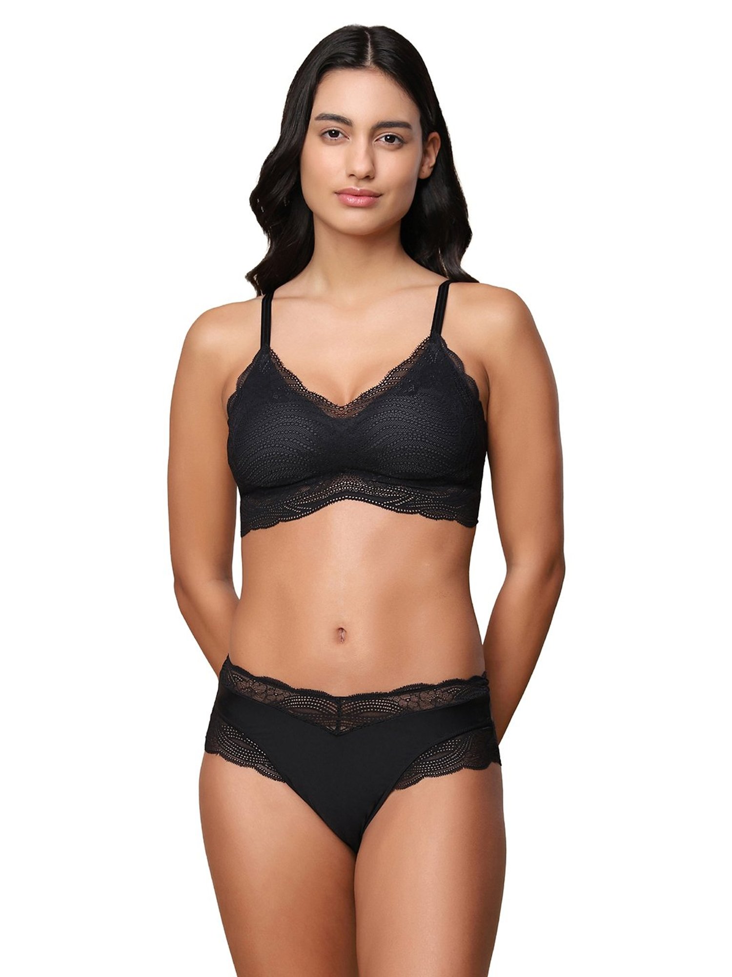Triumph Black Lace Full Coverage T-Shirt Bra