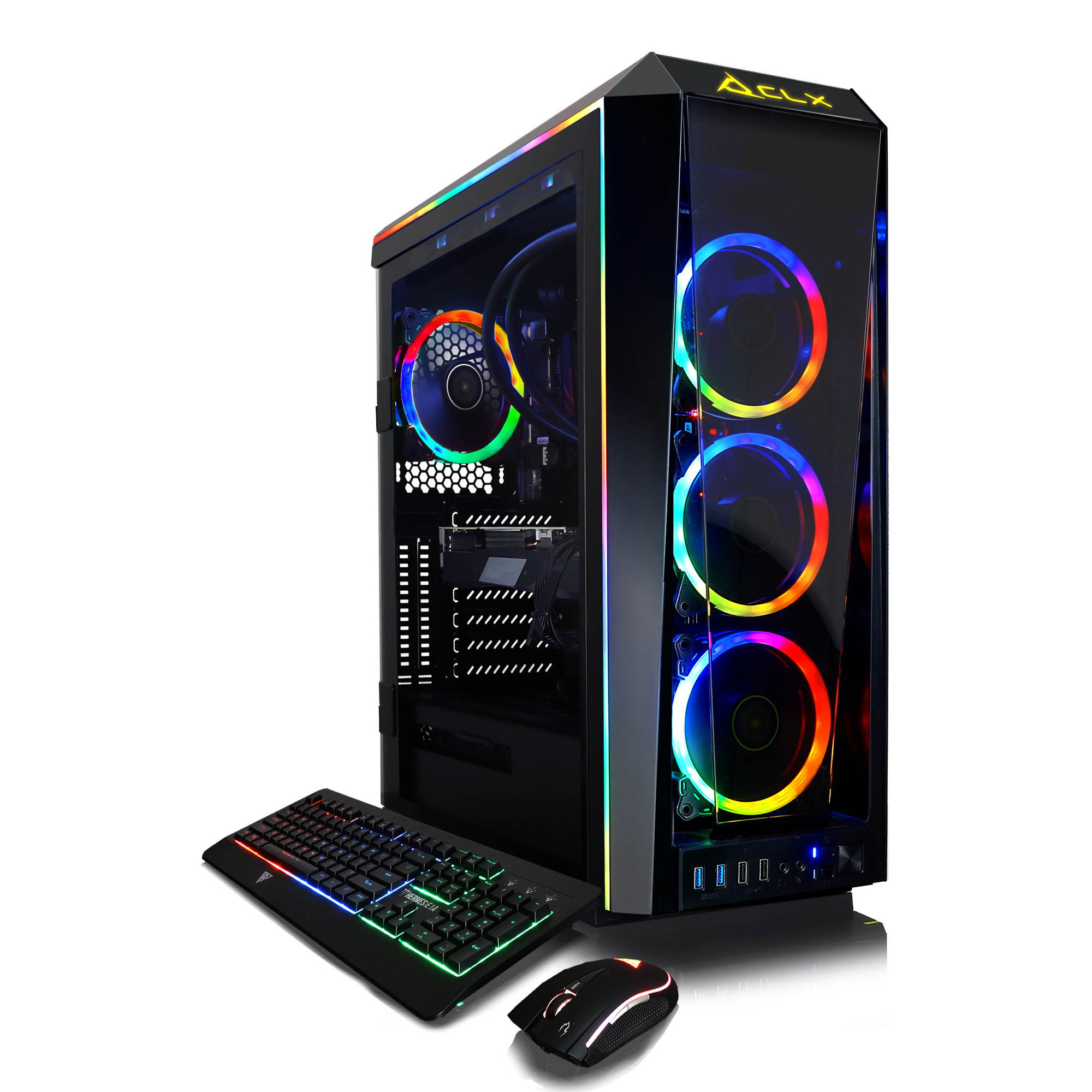 CLX SET Gaming Desktop - Liquid Cooled - Intel Core i9 10850K 3.60 GHz 10-Cores Processor, 64GB DDR4 Memory, GeForce RTX 3090 24GB GDDR6X Graphics, 1TB SSD, 6TB HDD, WiFi, Windows 10 Home 64-bit