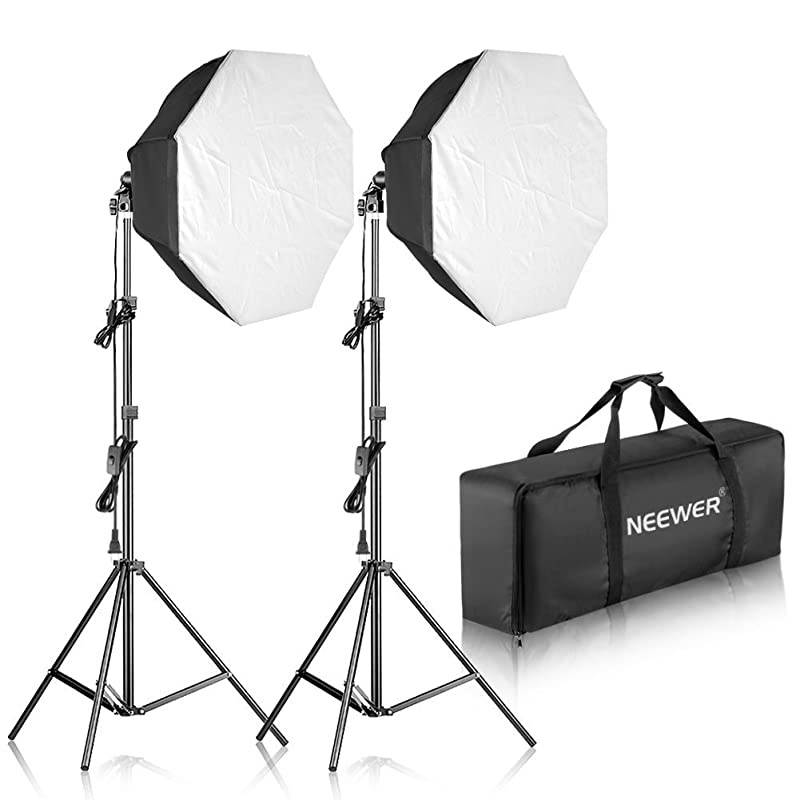 700W Octagon Softbox Continuous Lighting Kit for Camera Photo Video Photography Includes 232x32 inches80x80 centimeters Softbox 285W 5500K Light Bulb 2Light Stand 1Carrying Bag