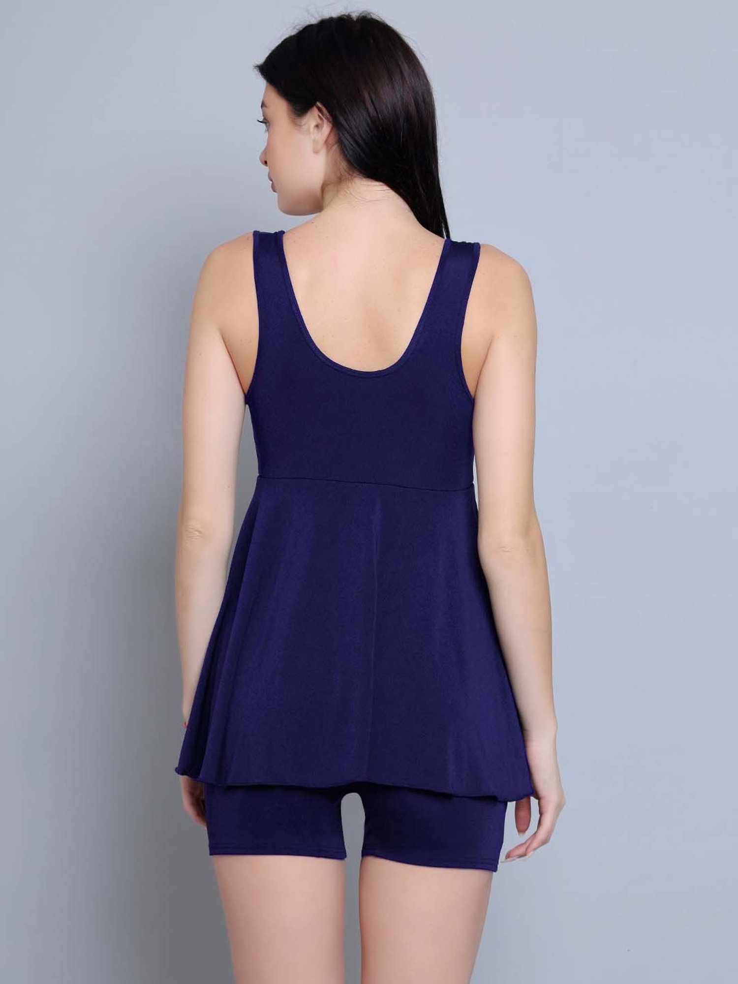 N-Gal Navy Plain Swimsuit