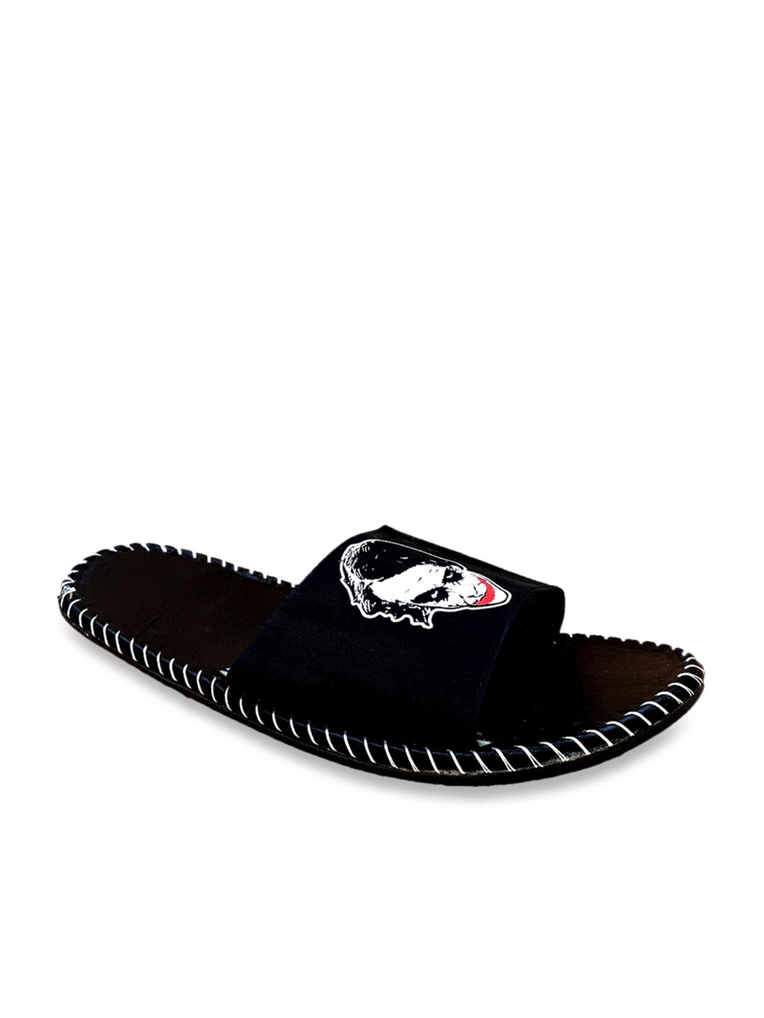 Pampy Angel Men's Jet Black Casual Slides