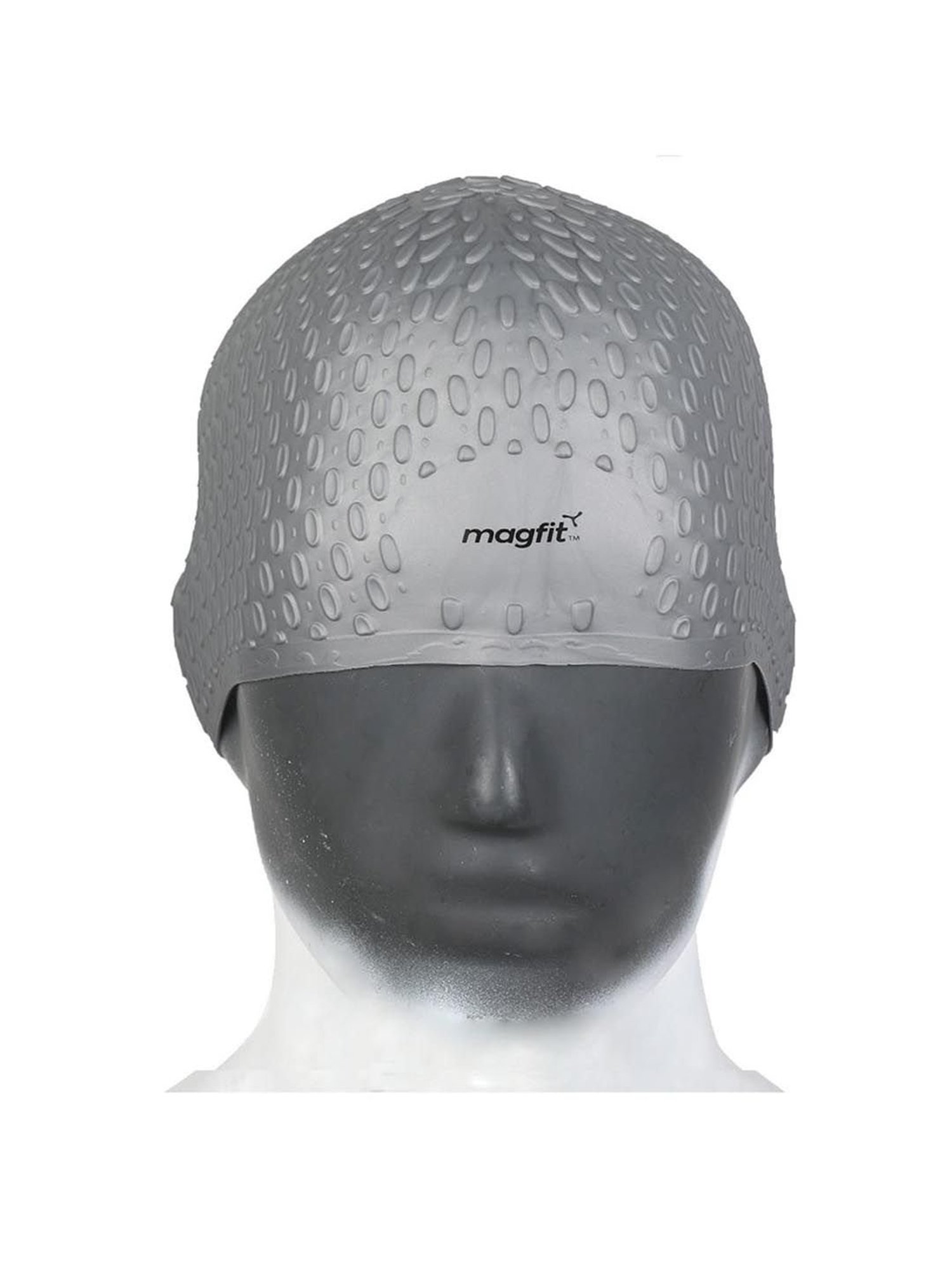 MagFit Silver Bubble Swimming Cap