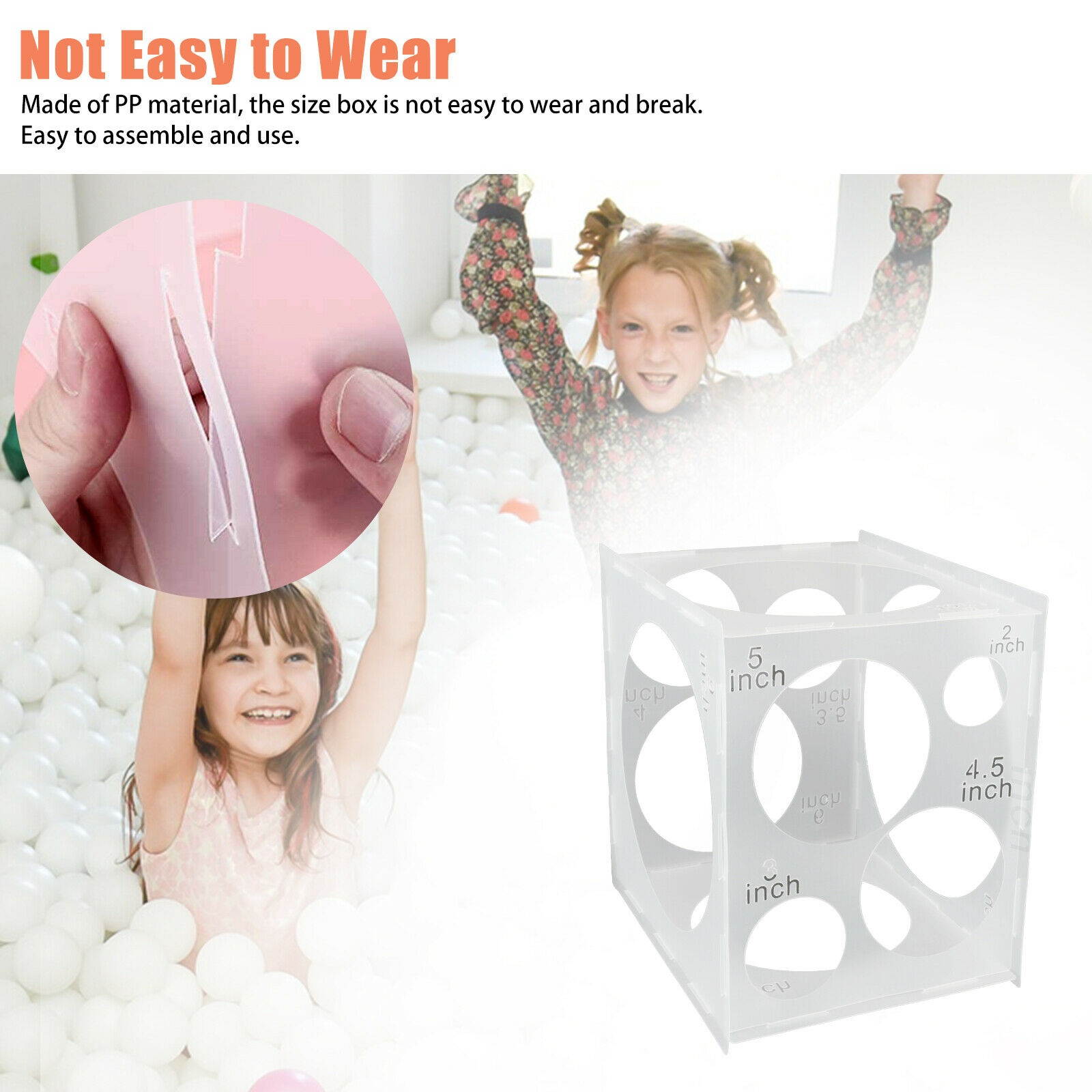 Balloon Sizer Ball Box Measurement Tool for Wedding Party 11 Holes 2 to 10 inch