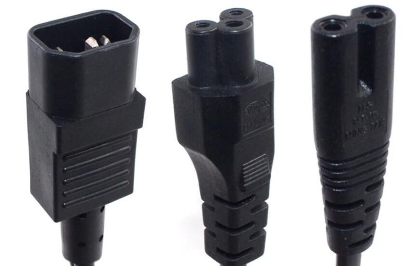 Tekit C14 to C13+NEMA 5-15R Y Splitter Power Plug Cord,Single IEC 320 C14 Male to C13+Nema 5-15R Female Splitter Adapter Cable Cord ,1ft /30mm