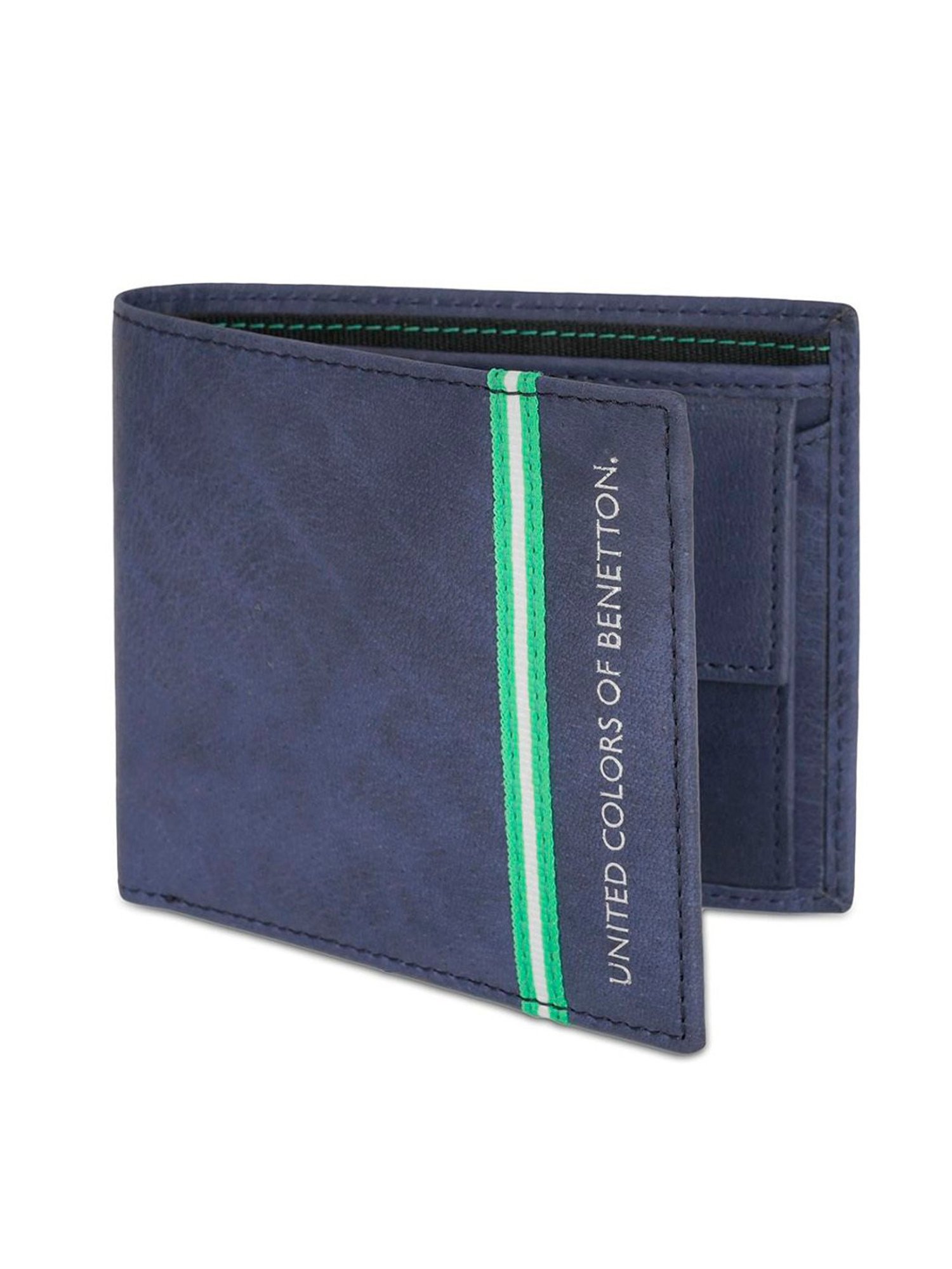 United Colors of Benetton Natalio Navy Leather Solid Bi-Fold Wallet