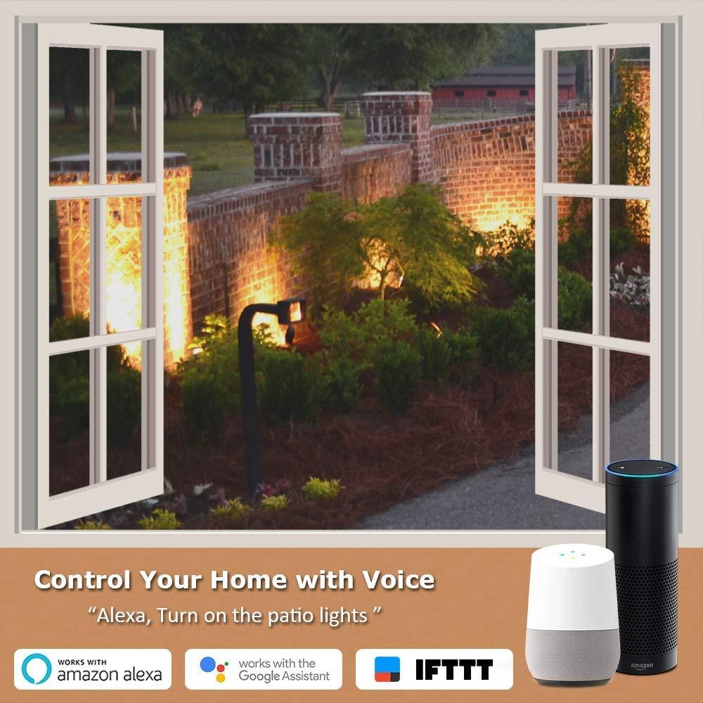 TESSAN Outdoor Smart Plug Bundle Include 1x WiFi Smart Plug 3-Outlet and 1x WiFi Smart Plug 2-Outlet Work with Alexa Echo Google Home