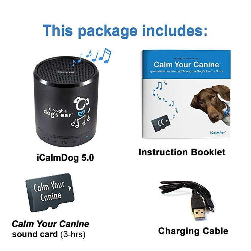 50b Bluetooth Speaker + 3hrs ClinicallyTested Classical Dog Calming Music Through a Dogs Ear | Your Proven Canine Anxiety Solution