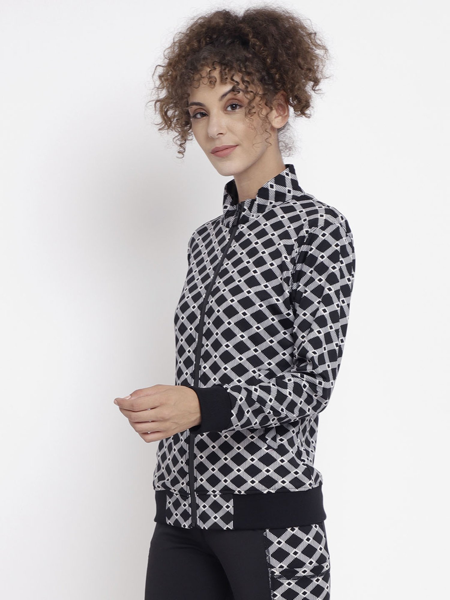 Chkokko Black & White Checks Jacket