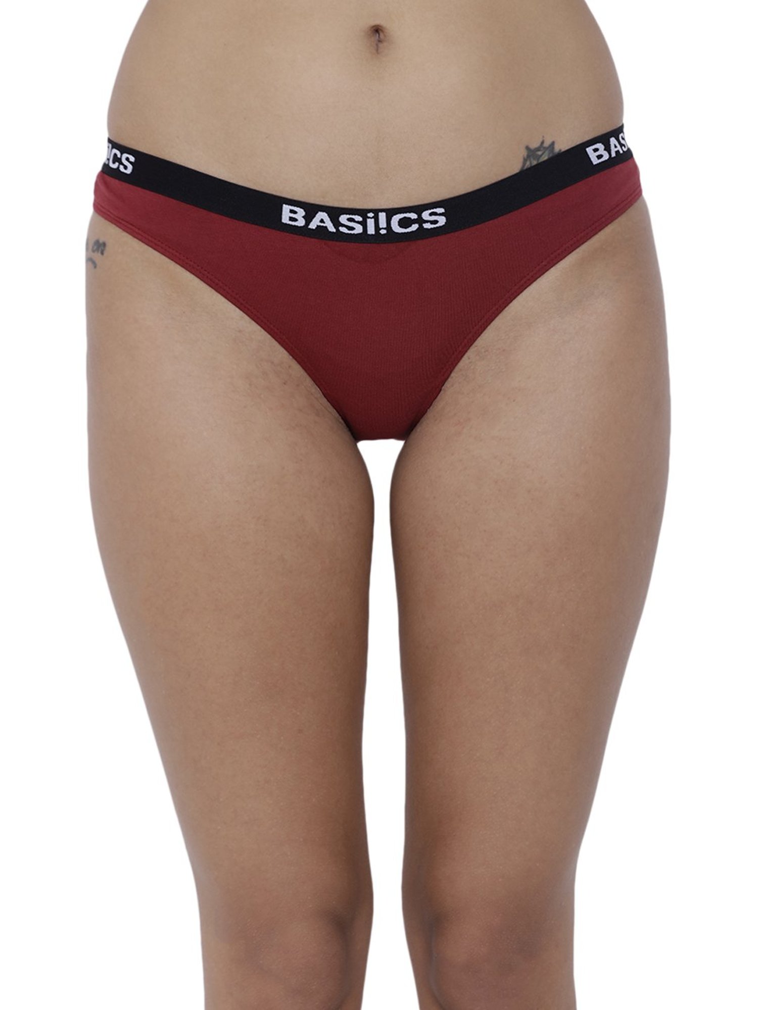 BASIICS by La Intimo Multicolor Cotton Bikini Panty ( Pack Of 2 )