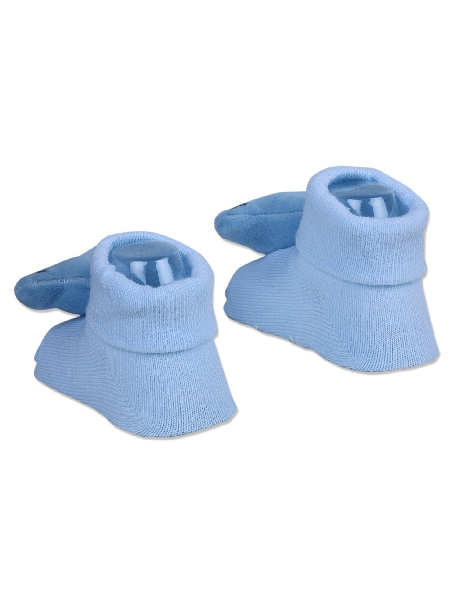 Baby Moo Kids Powder Blue Cotton Applique Socks