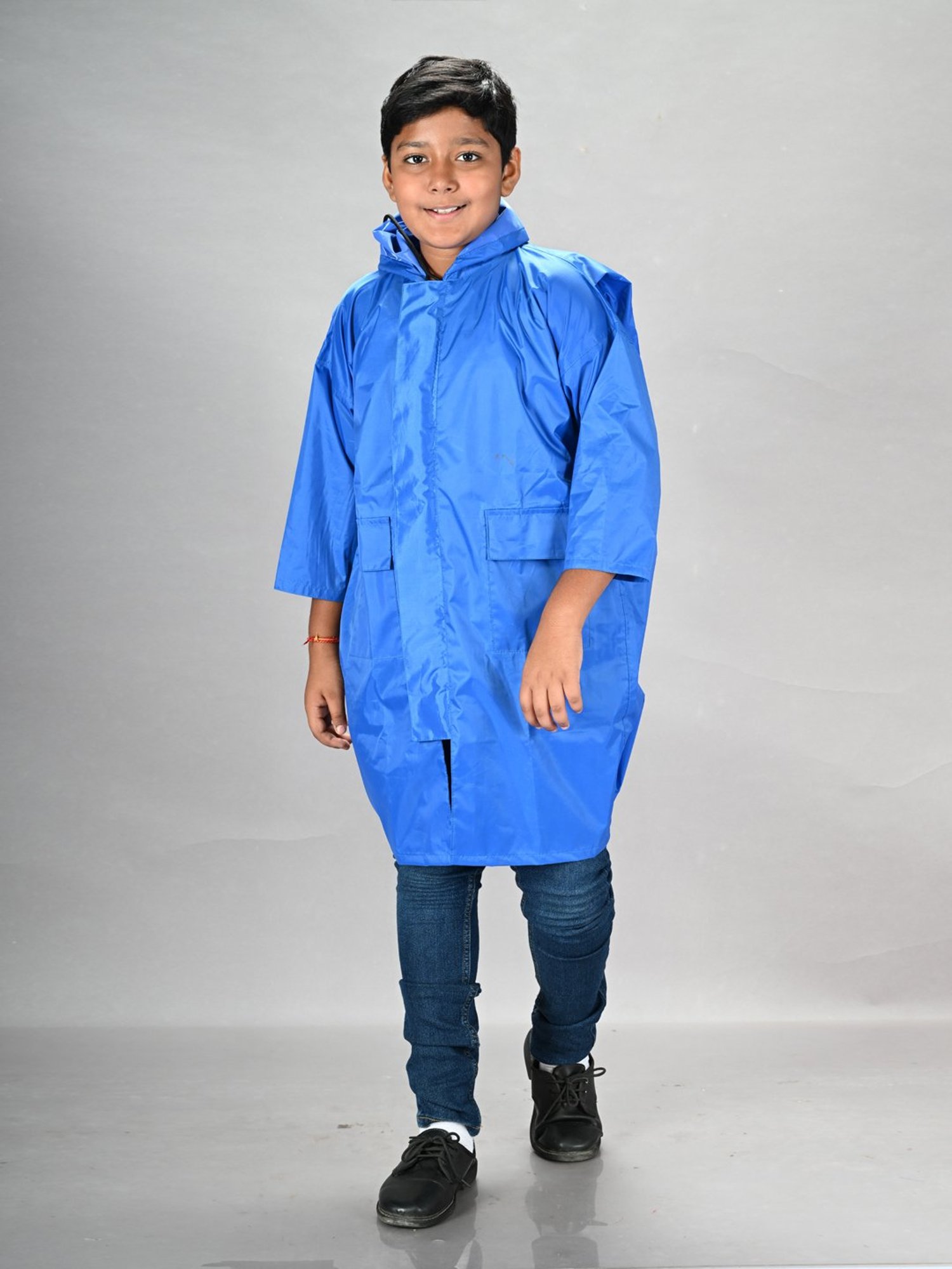 Little Surprise Box Kids Yellow Printed Full Sleeves Raincoat