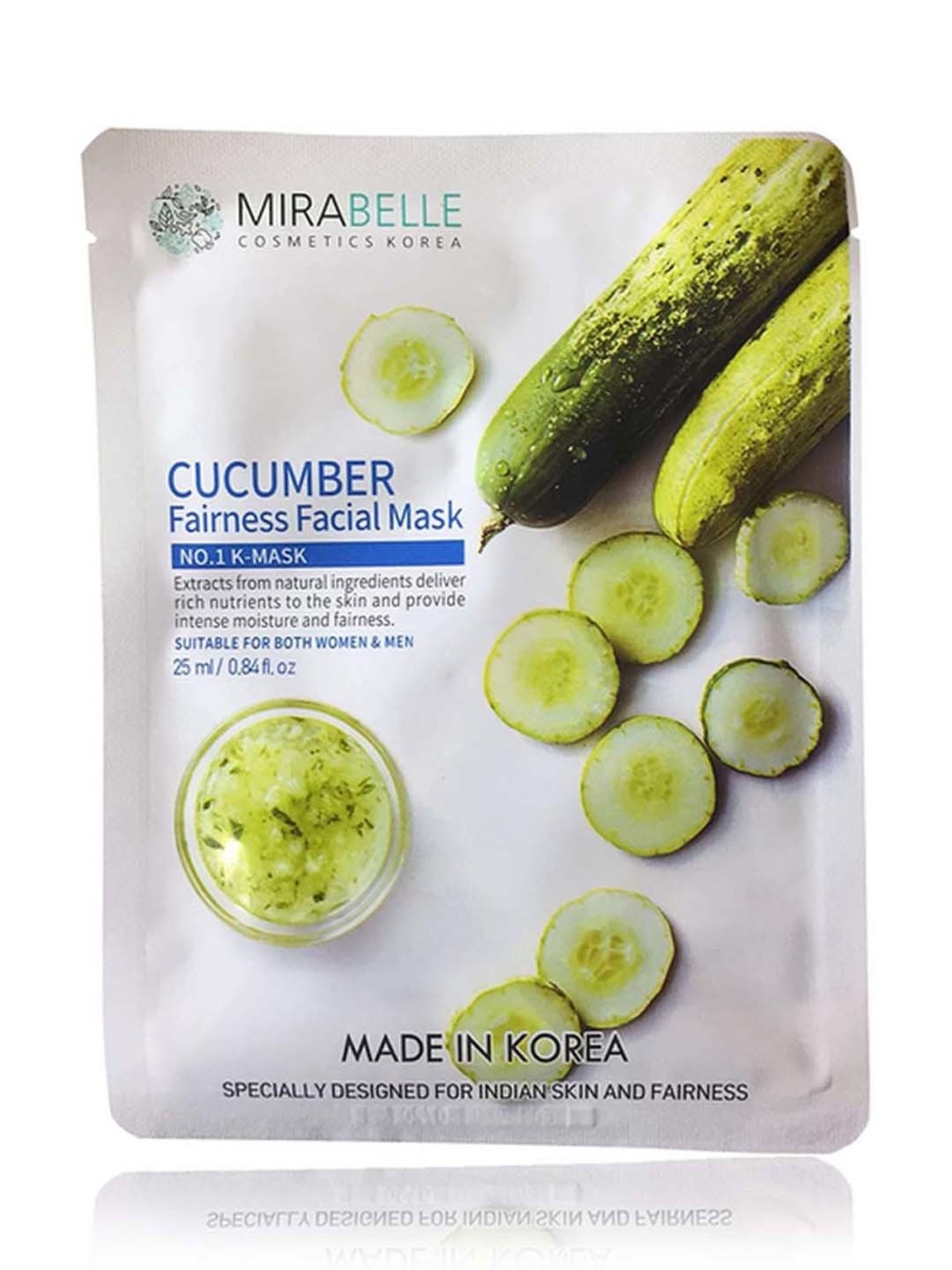 Mirabelle Cucumber Fairness Facial Sheet Mask - 25 ml