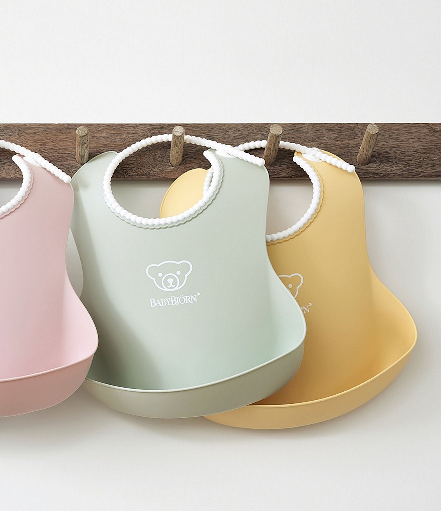 BABYBJORN 2-Pack BPA -Free Catchable Baby Bib