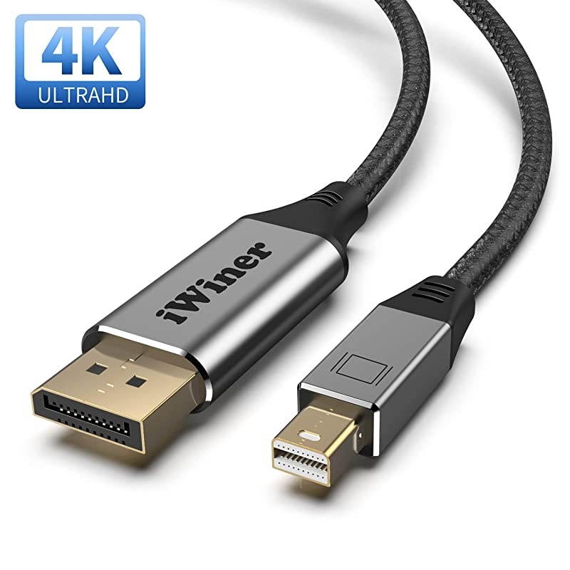 Mini DisplayPort to DisplayPort  6Ft Thunderbolt to Displayport 4K60Hz Bidirectional Displayport to Mini displayport Cable for MacBook AirPro Surface Pro and Other Brand