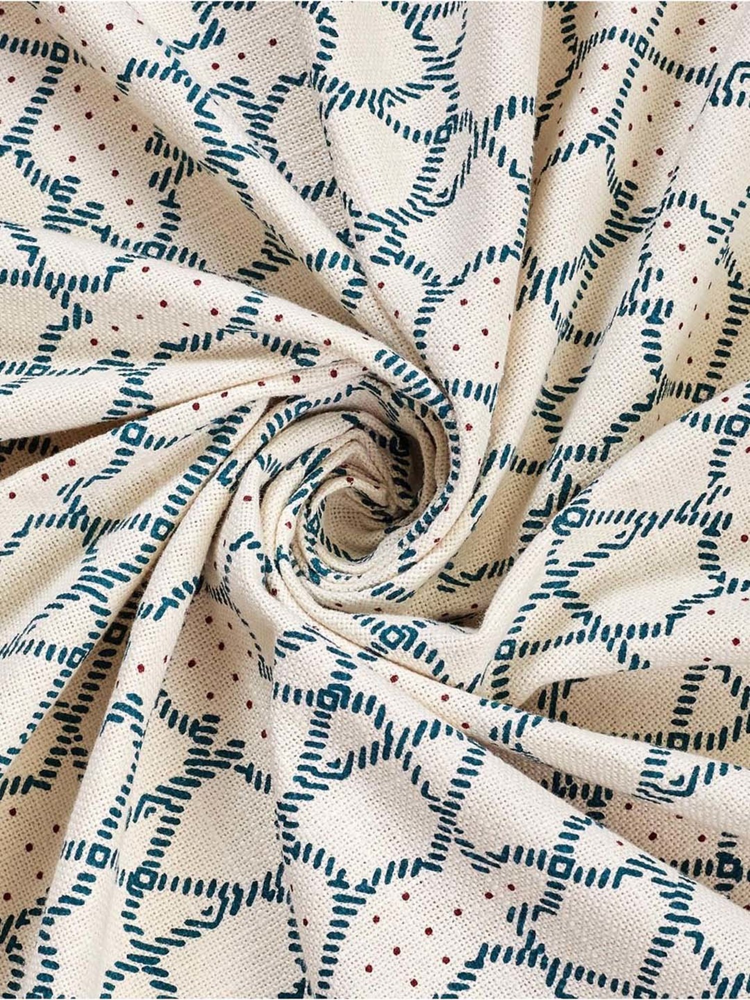 Romee Beige Cotton Checks Table Linen Sets