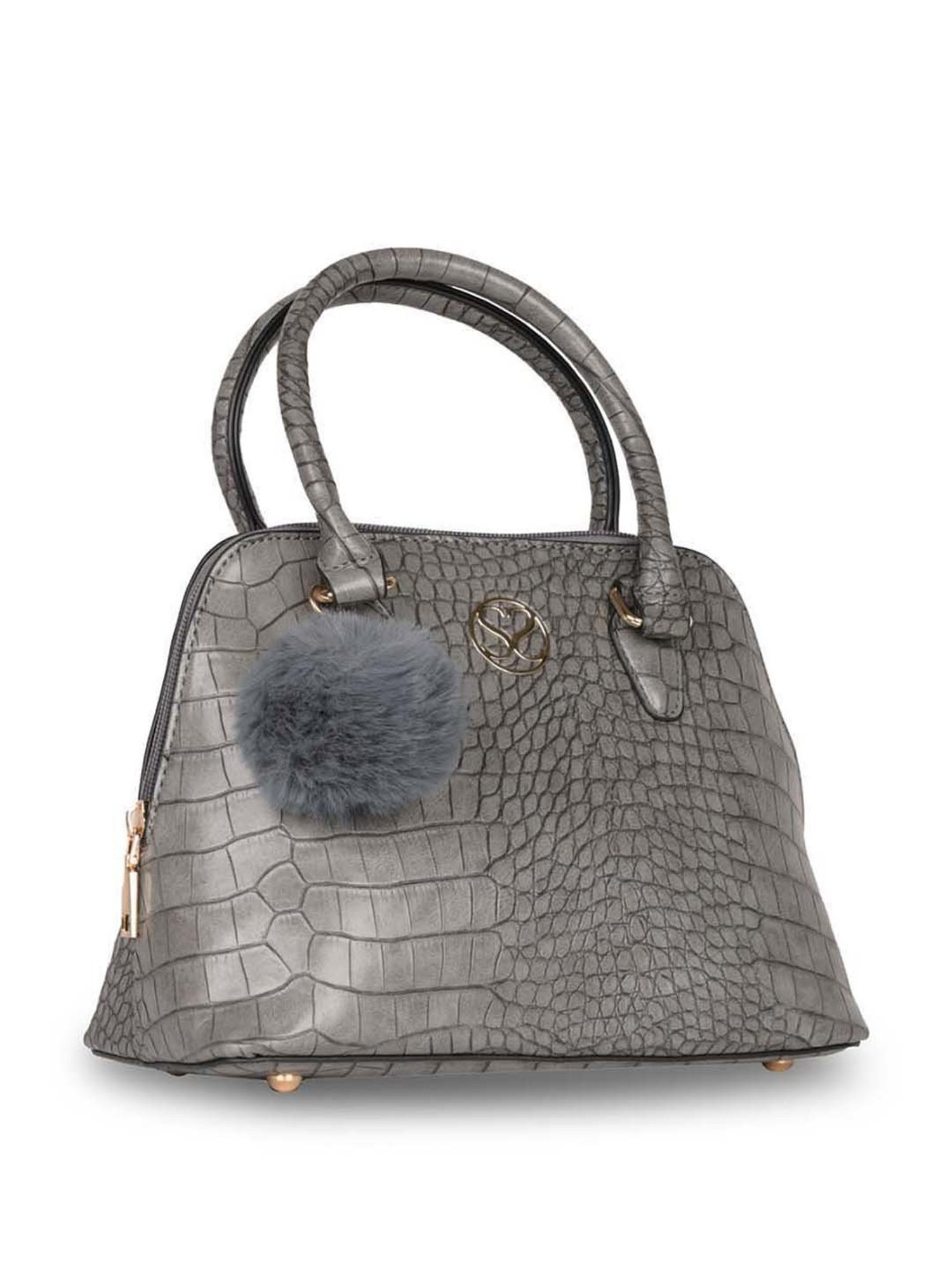 Sugarush Ximena Grey Textured Medium Handbag