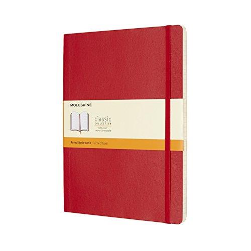 Moleskine Classic Notebook XL Ruled Scarlet Red Softcover (8055002854672)