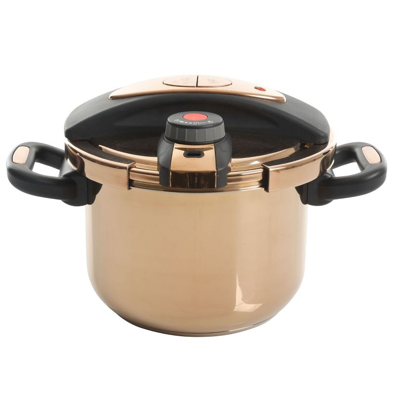 Kenmore Bloomfield 6 Quart Aluminum Pressure Cooker in Rose Gold