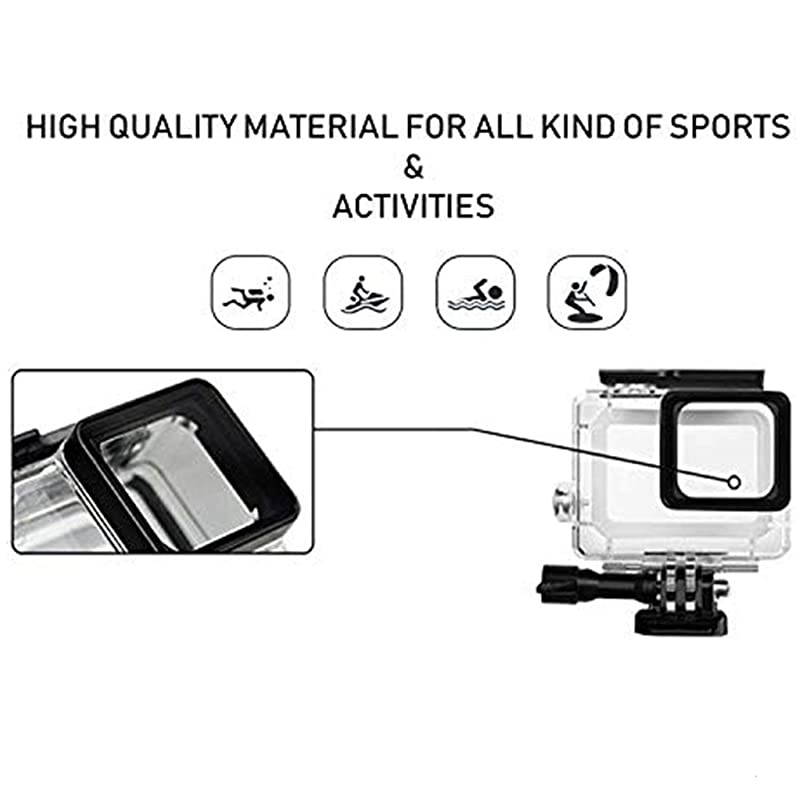 Protective Housing Border Protective Shell Case Accessory Frame for Gopro Hero 5 Hero 6 and Hero 7 Black with Quick Pull Movable Socket Gopro Housing