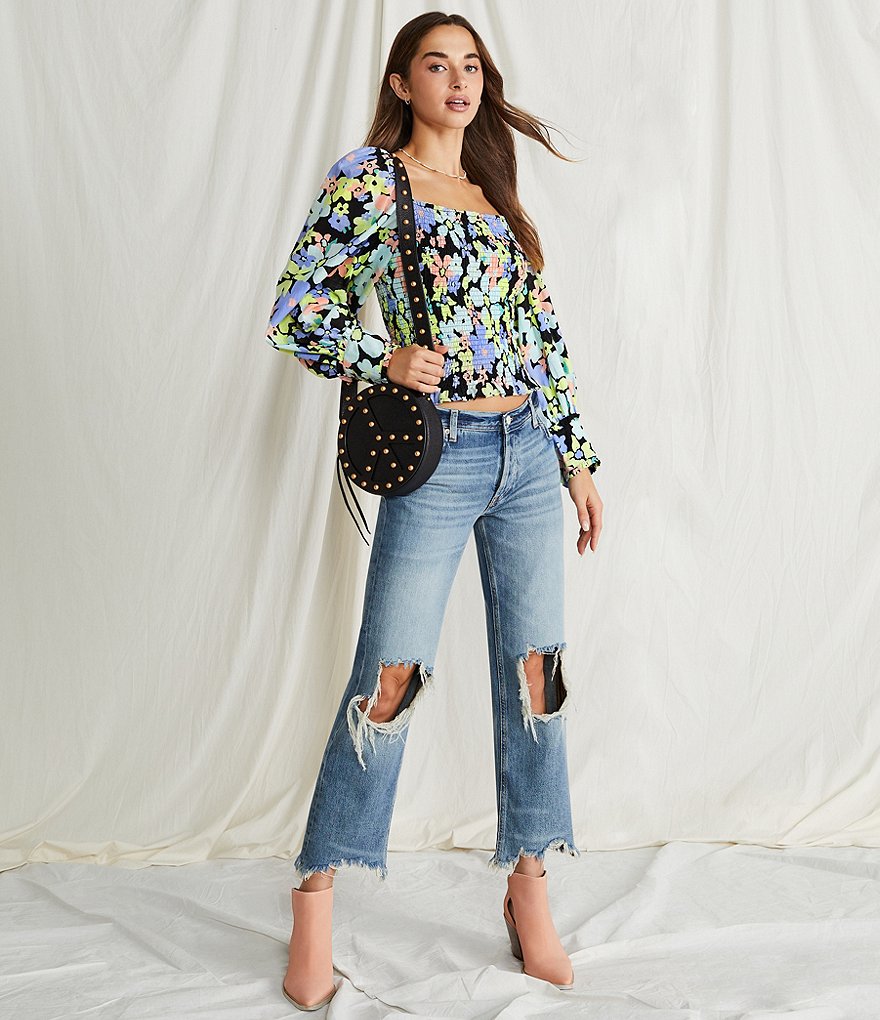 Free People Wilder Leather Side Cutout Booties