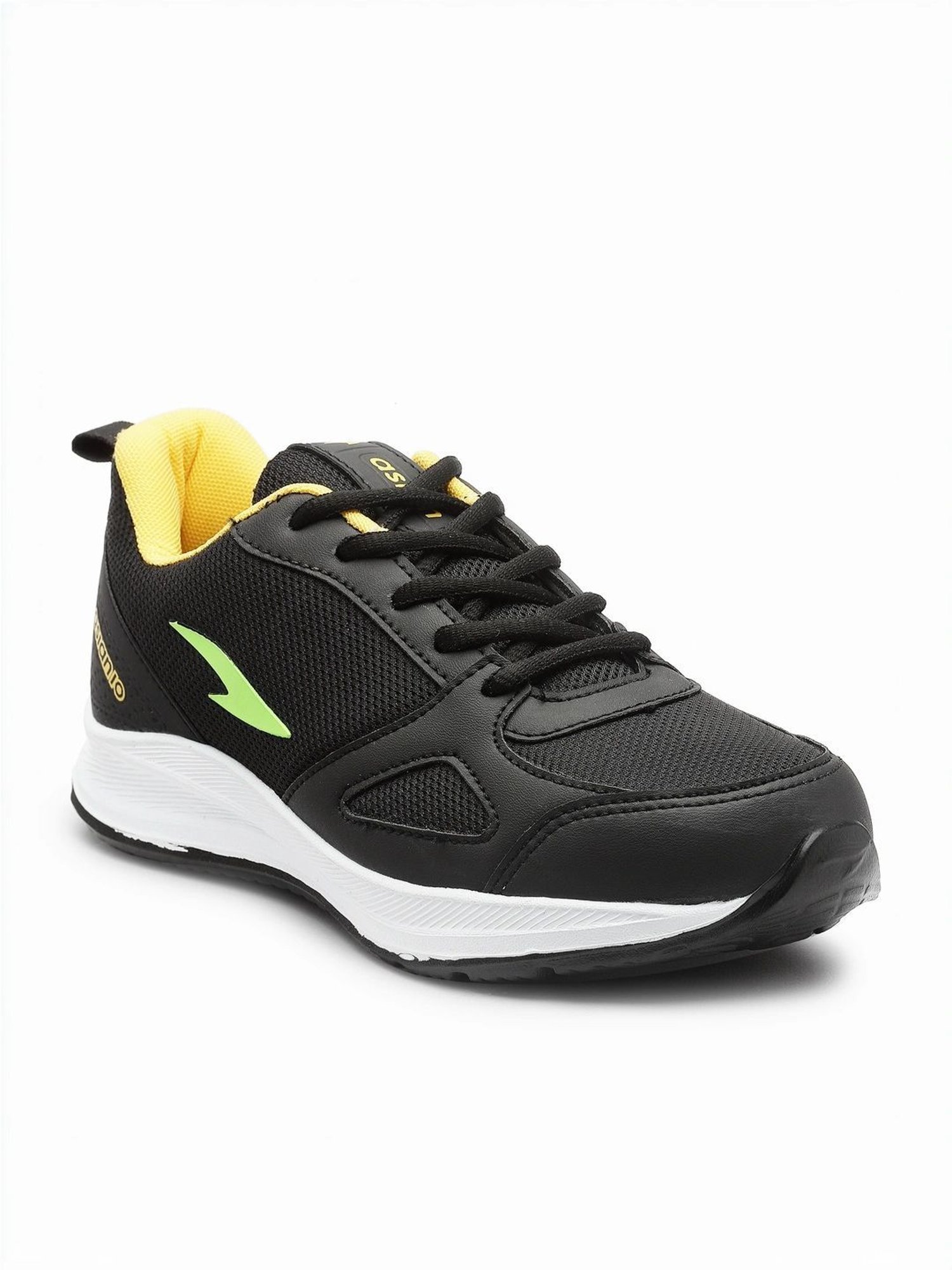 Asian Kids Black Running Shoes