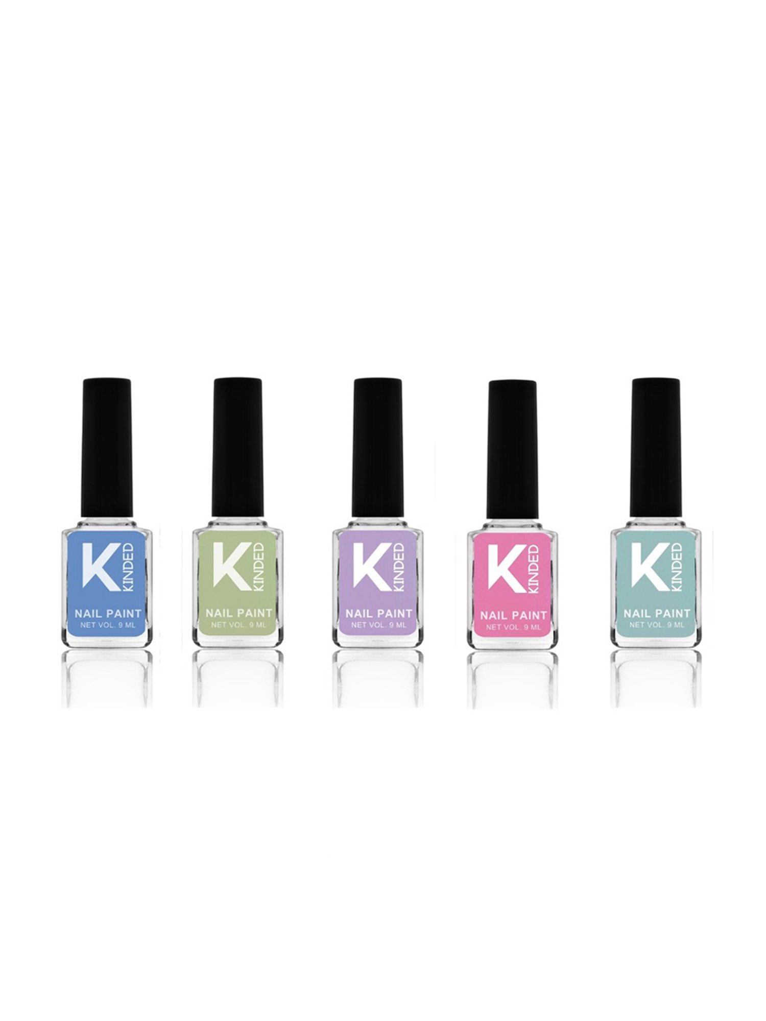 KINDED Pastel Shades Nail Paint - Pack of 5 (21 to 25)