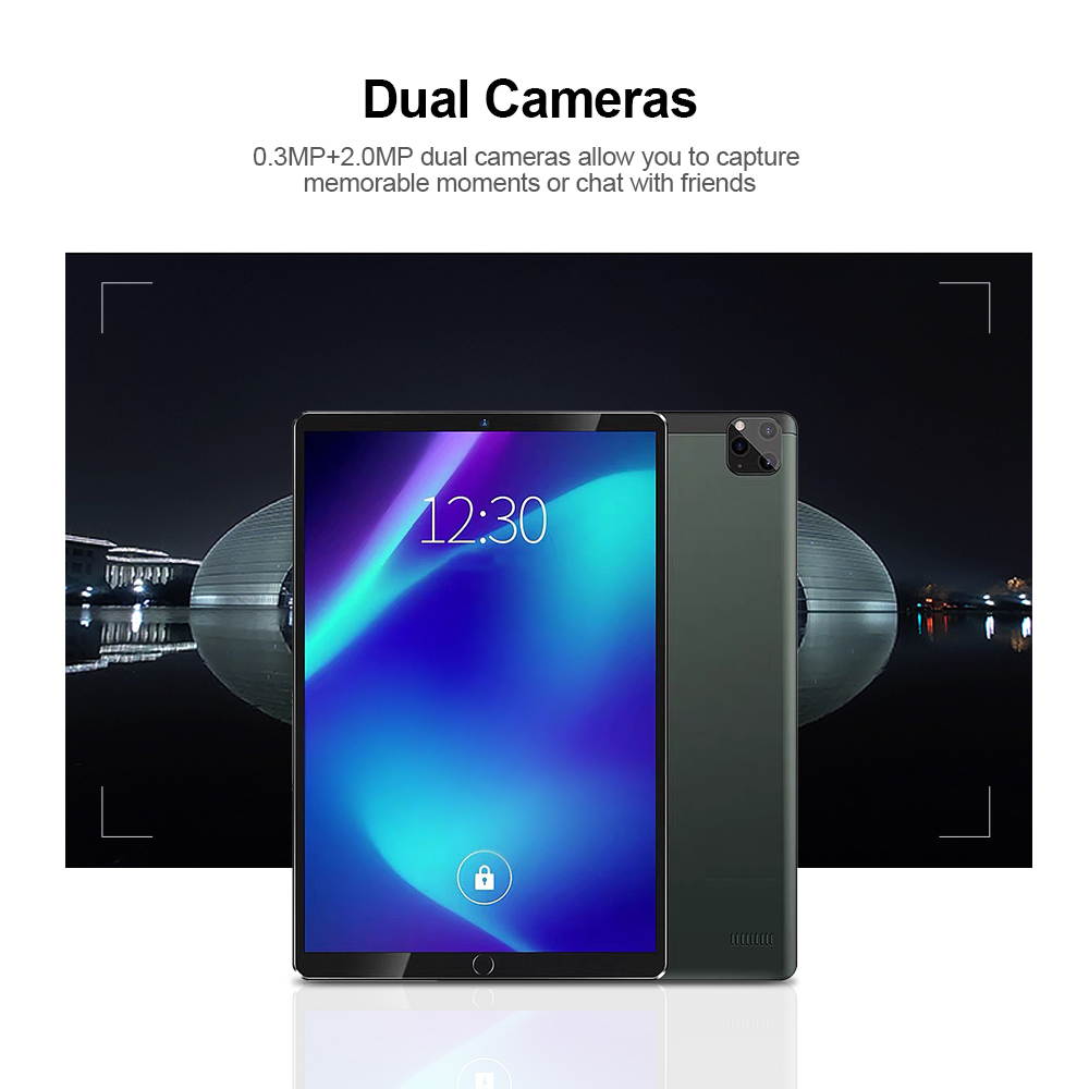 10.1'' Metal Tablet with MT6592 Eight-core Processor 1280*800 Resolution 2GB+32GB Memory Support 2G/3G Calls Green+Black EU Plug