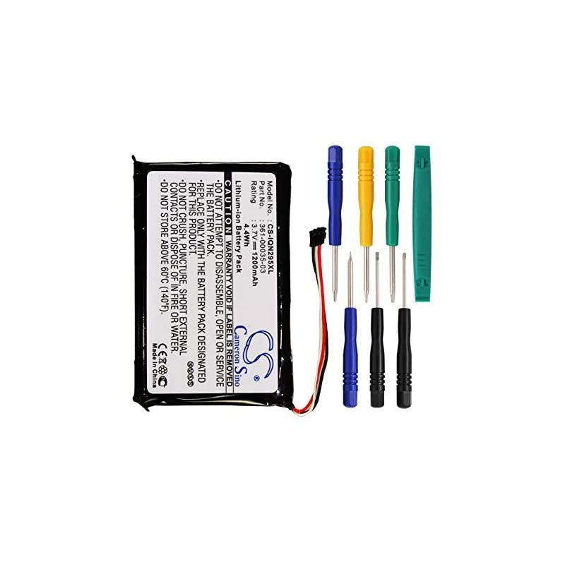 361-00035-03 1200mAh Battery for Garmin 2555LMT 2555LT 2495LMT 2475LT 2455LMT 2455LT 2405 2405LT 2505 2505LT GPS Navigators with Tool Kits