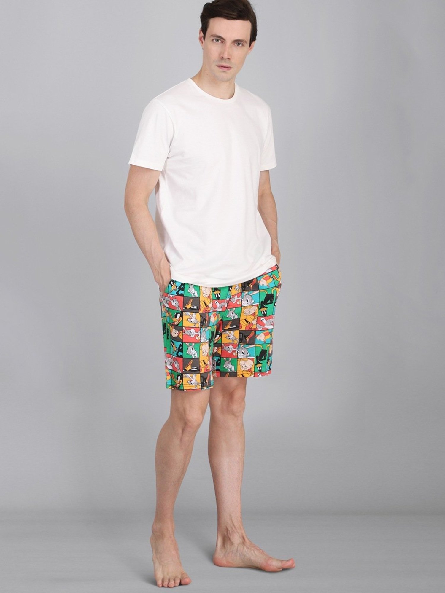 Free Authority Multi Cotton Regular Fit Loonely Tunes Printed Boxers