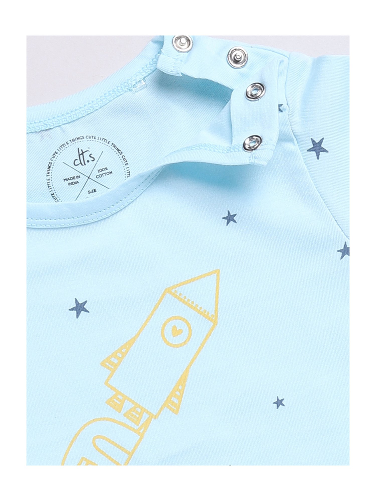 Clt.s Boys Light Blue Printed T-Shirt with Pants