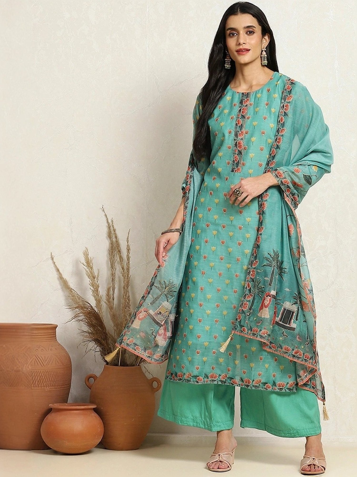 Salwar Studio Red Textured Blouse