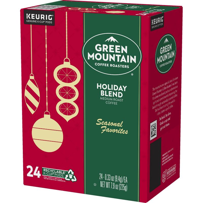 Green Mountain Coffee Holiday Blend Keurig K-Cup Coffee Pods - Medium Roast - 24ct