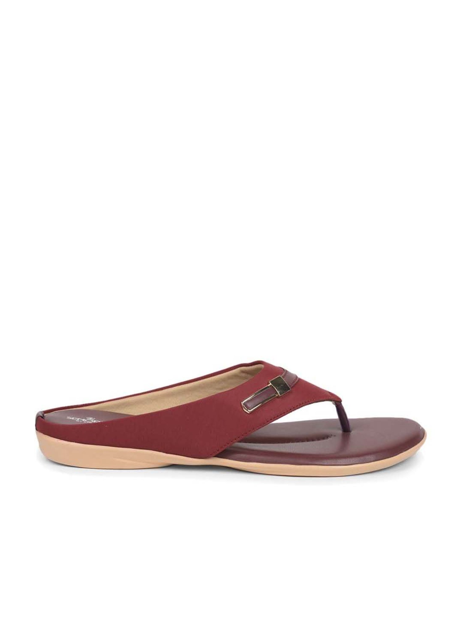Senorita by Liberty Women's Burgundy Thong Sandals