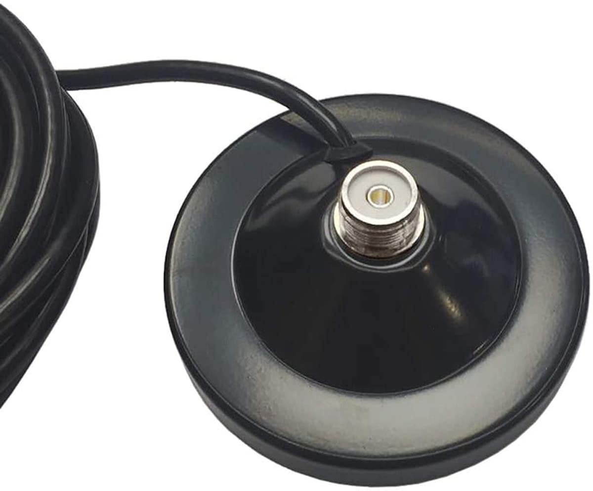 Mobile Radio Antenna Dual Band VHF/UHF 136-174MHz/400-470MHz and PL259 Male Connector Magnetic Mount Base for Vehicle Ham Radio Car Truck Amateur Radio NL-R2
